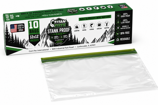 Titan Tote Stank Proof Bags – 10 Pack | 12" x 12"