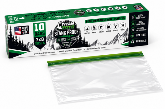 Titan Tote Stank Proof Bags – 10 Pack | 7" x 8"