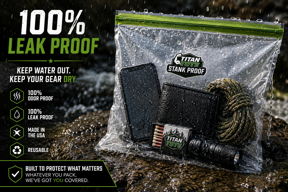 Titan Tote Stank Proof Bags – 10 Pack | 12" x 12"