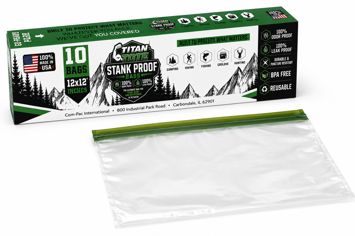 Titan Tote Stank Proof Bags – 10 Pack | 12" x 12"