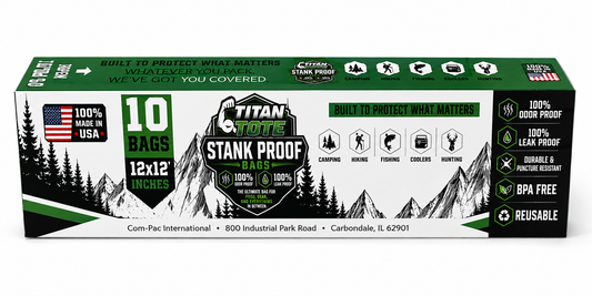 Titan Tote Stank Proof Bags – 10 Pack | 12" x 12"