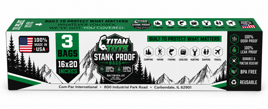 Titan Tote Stank Proof Bags – 3 Pack | 16" x 20"